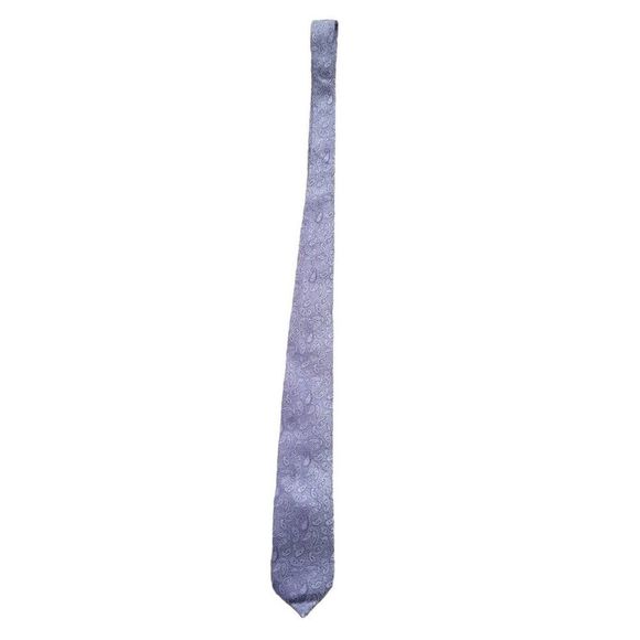 🆕NWOT Joseph Abboud Purple and Silver Paisley Print Men’s Formal or Casual Tie - Picture 1 of 4